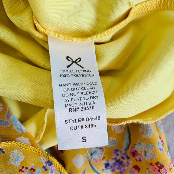 Everly Strapless Yellow Dress asymmetrical hem - Picture 7 of 7